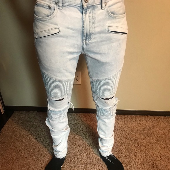 stacked skinny denim
